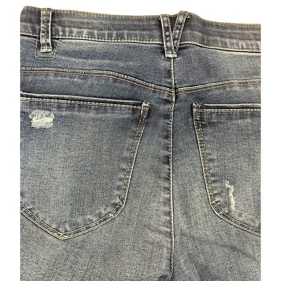 Democracy Womens Ab Solution Mid Blue Vintage High Rise  Bermuda Jean Short SZ 2 - Picture 8 of 16